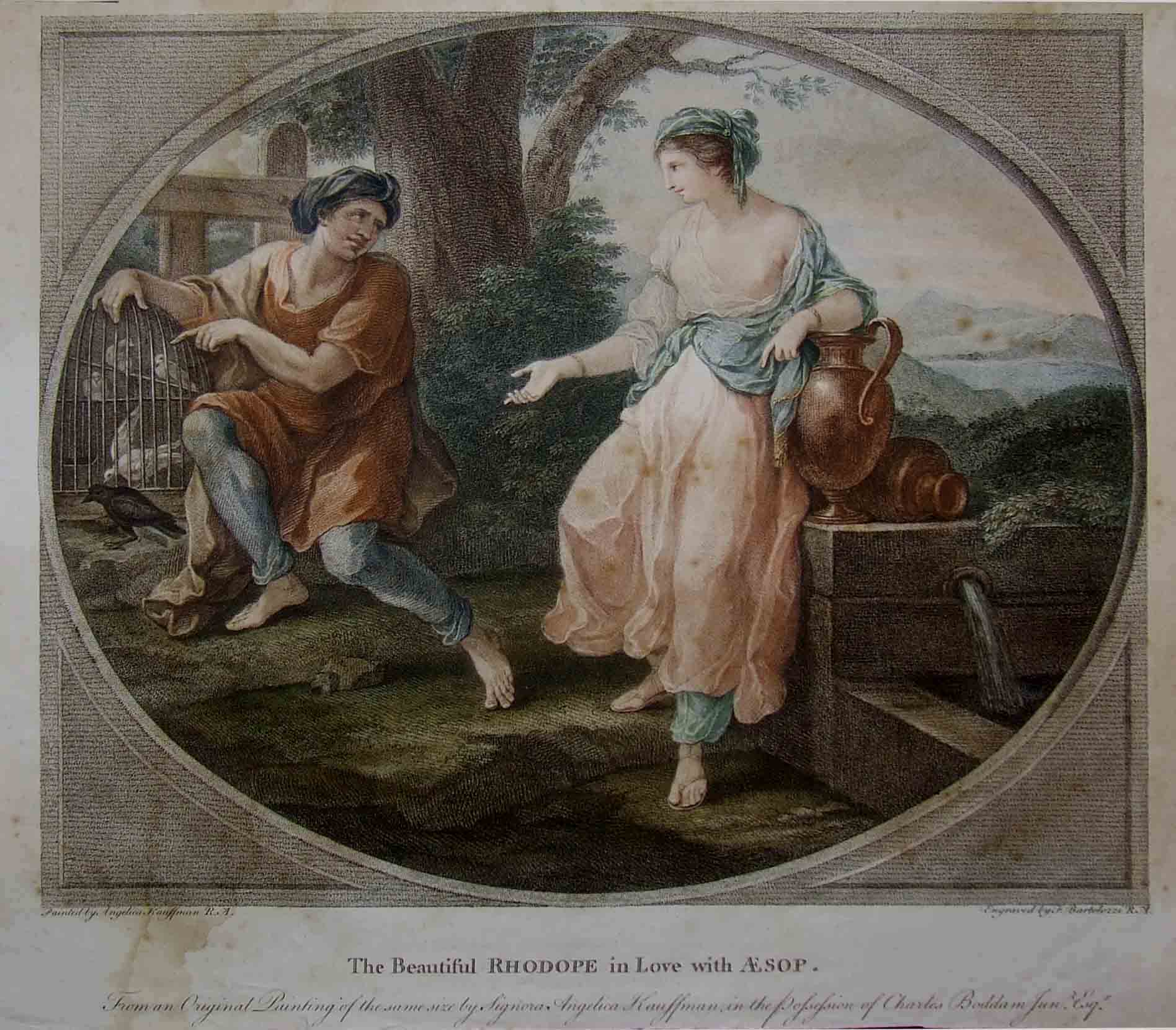 The beautiful Rhodope in love with Aesop